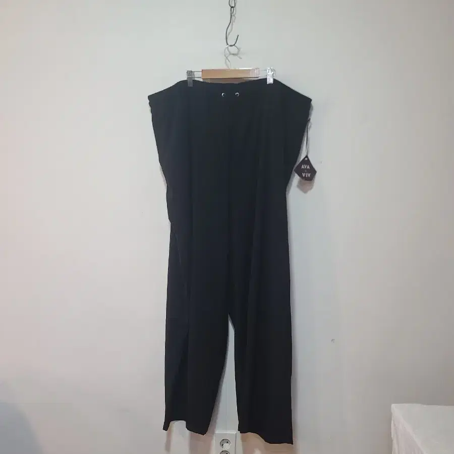 AVA VIV 블랙 와이드 팬츠 3XL