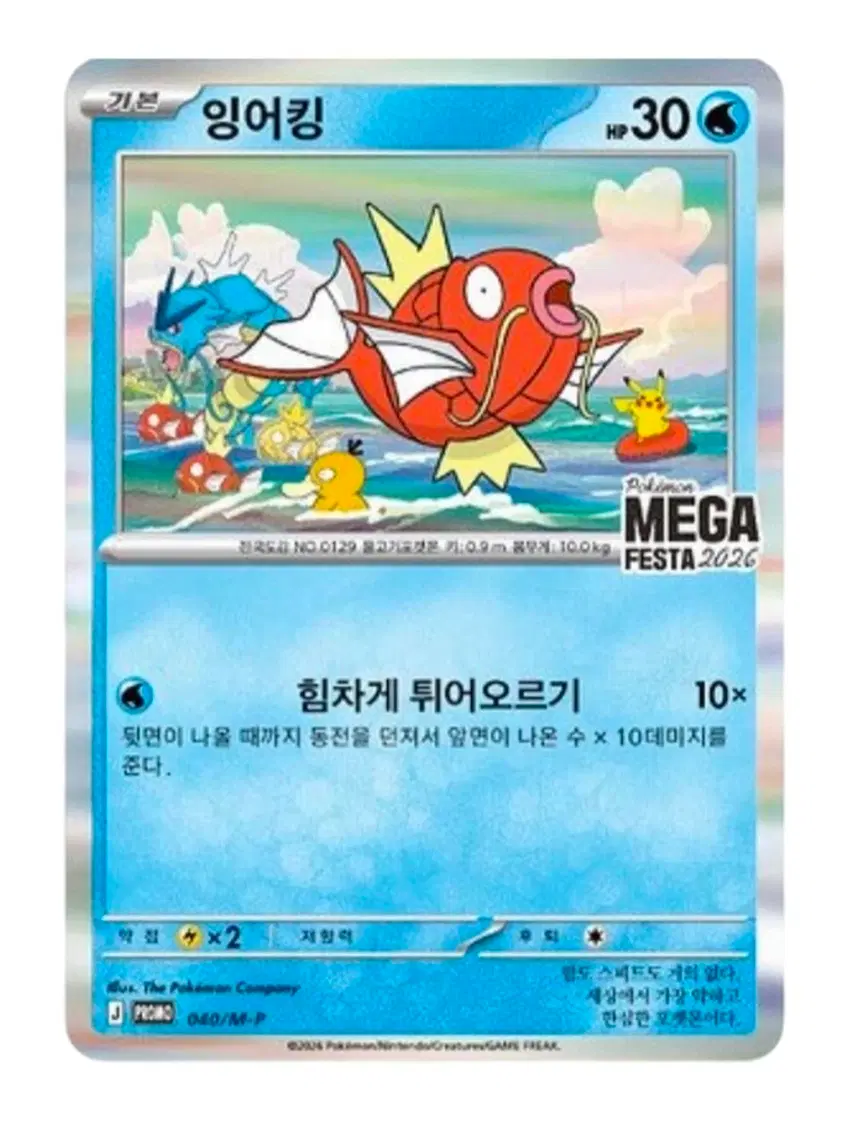 포켓몬스터 - 잉어킹 프로모 카드 2장