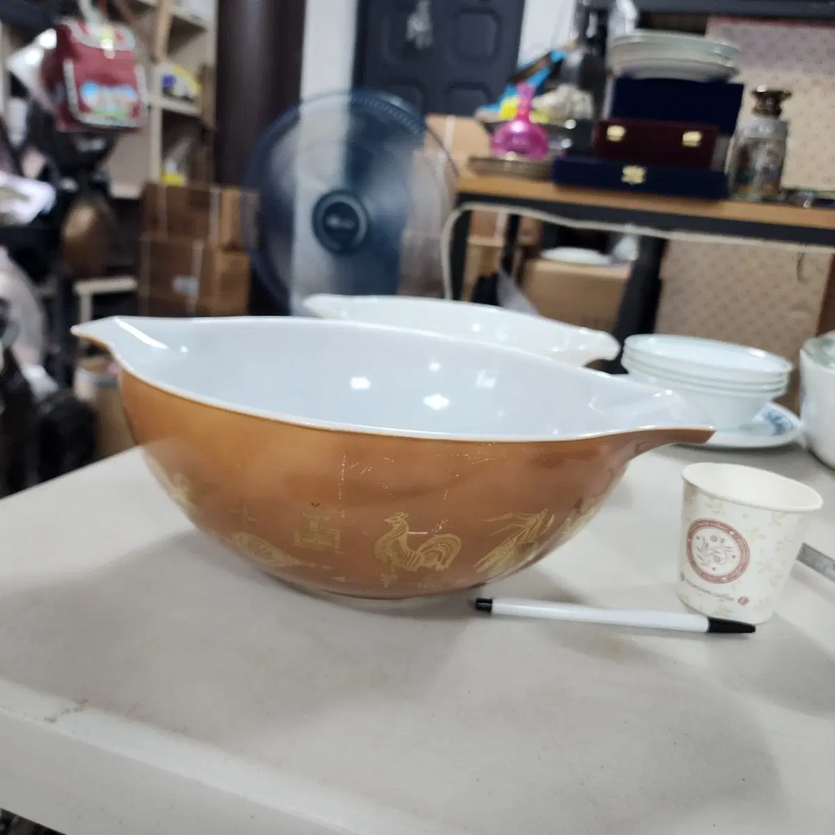 USA 파이렉스 기장33cm 지름26.4cm 높이11cm 33000원