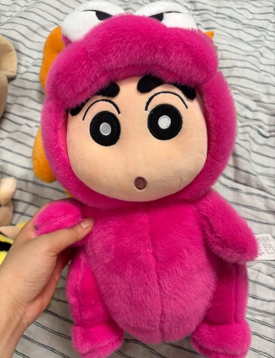 짱구 와니야마 인형 핑크 중형 악어짱구