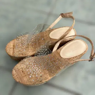 JILLSTUART 코르크 웨지 샌들 비쥬