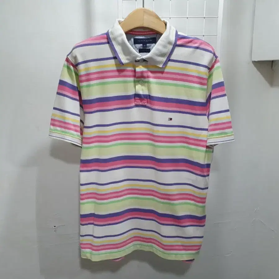 타미힐피거 스트라이프 반팔 카라티 (XL~2XL)#1058