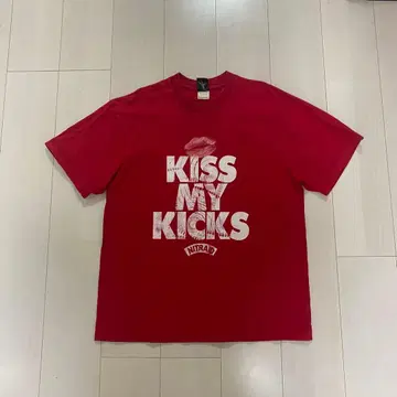 NITRAID KISS MY KICKS 티셔츠 레드 XL