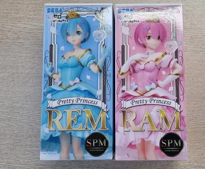 리제로 SEGA spm 렘&람 프리티 프린세스 피규어 세트