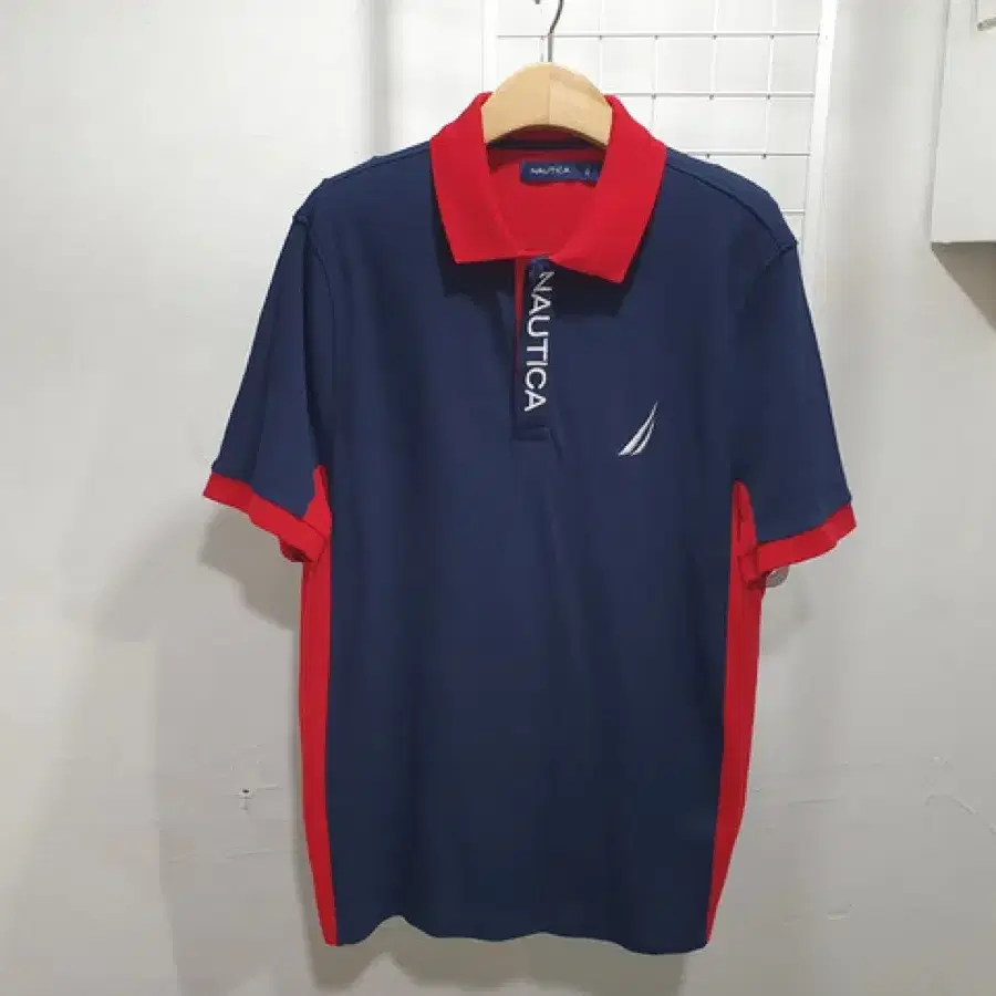 노티카 배색 반팔카라티 (L~XL)#1069