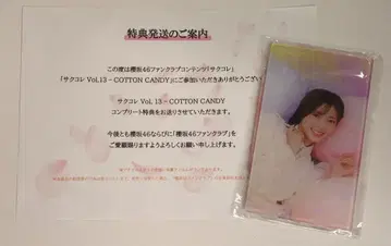 사쿠라자카46 사쿠코레 2025 Vol.13 -COTTON CANDY 타무라 호노 컴플리트 특전 아크릴 스탠드 Vol.13