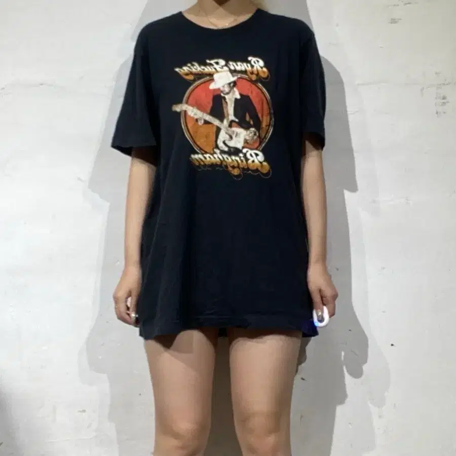 미국 빈티지 아메리카나 라이언 빙엄 그래픽 티셔츠 L