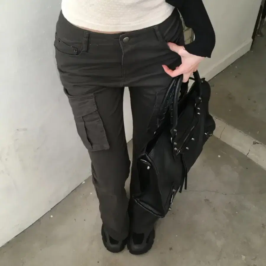 127room 부츠컷 슬림 카고 팬츠