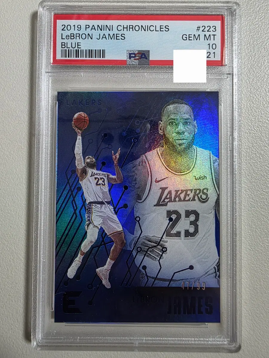 2019-20 nba 르브론 제임스 크로니클스 블루카드 psa 10 la레이커스