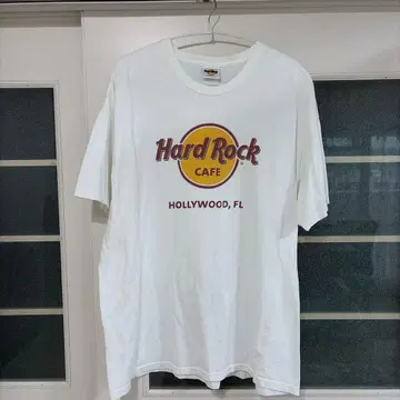 *Hard Rock CAFE 할리우드 반팔 T셔츠 화이트 XL*