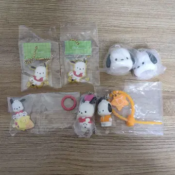 산리오 포차코 마스코트 키링 7개 세트