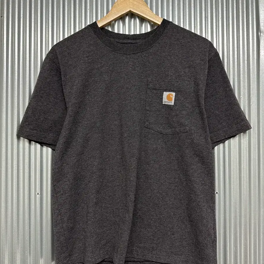 [S] 칼하트 Carhartt K87 포켓 반팔 티셔츠 차콜 루즈핏 워크웨어