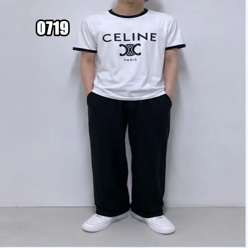 M 셀린느 트리옹프 파리 코튼 저지 티셔츠