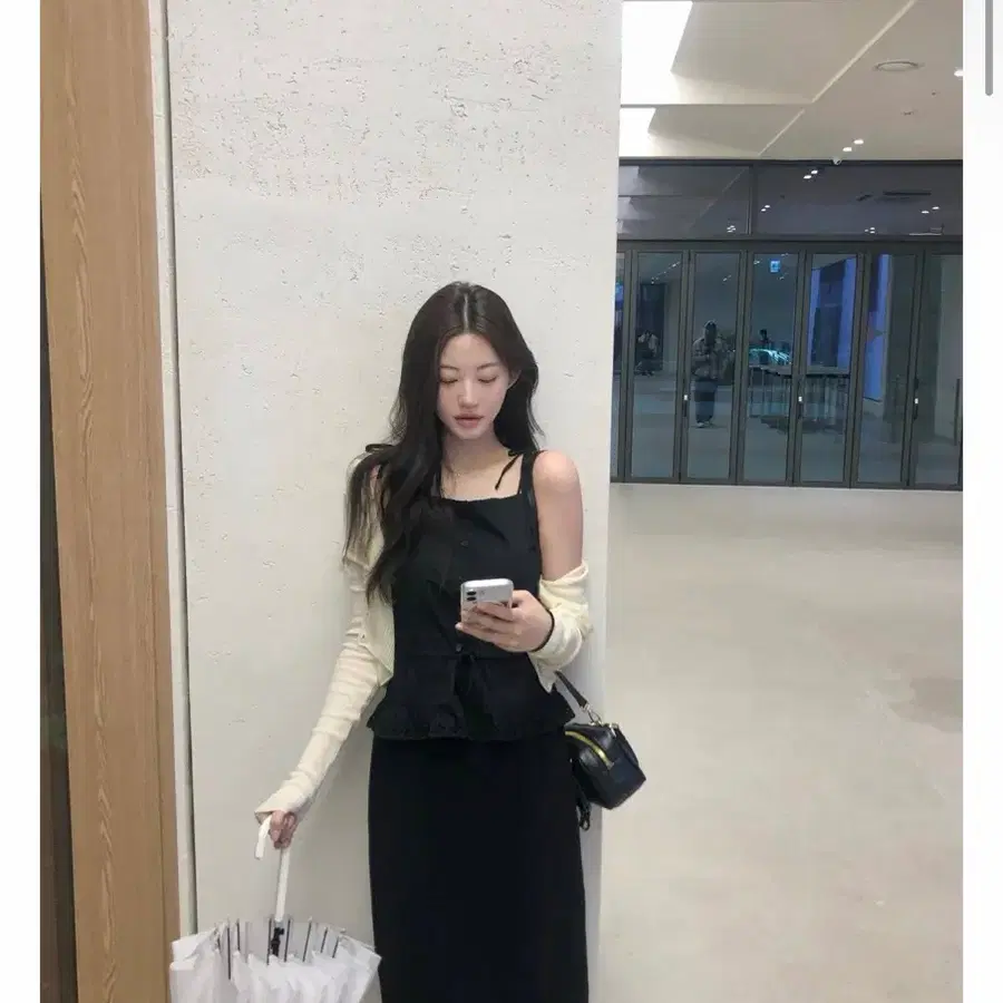 새상품 ) 제니오 프릴리 뷔스티에 블라우스 세트