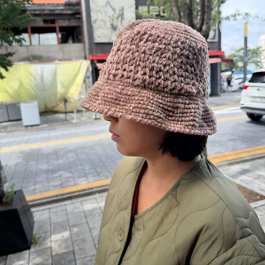 Knit Boucle Bucket Hat (Made In Japan)