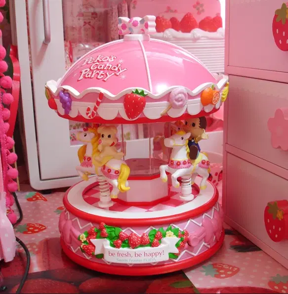 [작동영상][초 레어템] 후지야 페코짱 회전목마 오르골 Peko Candy Party 캔디 박스 페코 멜로디 오르골 레어템