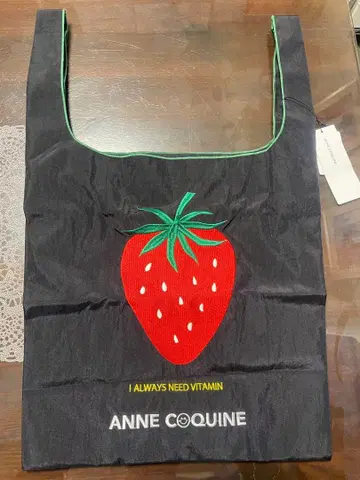 앙 코키뉴 후르츠 패턴 새틴 자수 에코백