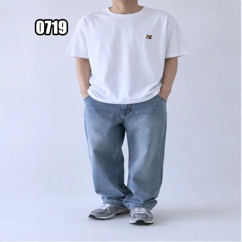XL 메종 키츠네 폭스 헤드 패치 레귤러 반팔 티셔츠