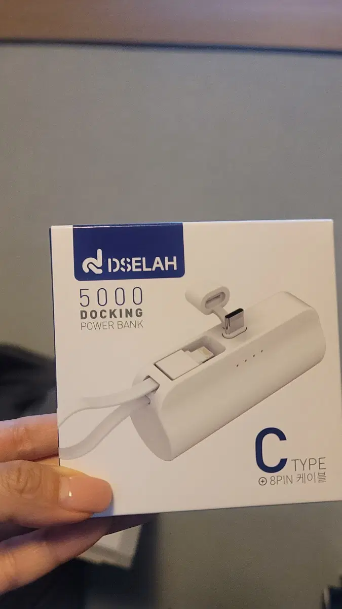 DSALAH 5000 DOCKING POWER BANK C타입 8핀 케이블