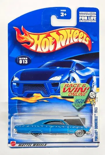 MATTEL HOTWHEELS 56353 PONTIAC BONNEVILLE 1965 (블루) 1/42