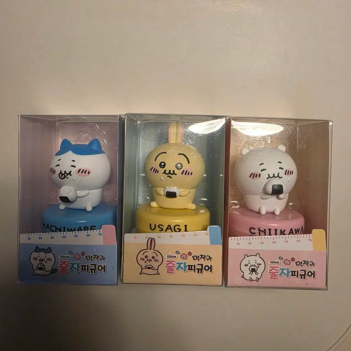 하치와레, 우사기, 치이카와 줄자 피규어 3종 세트