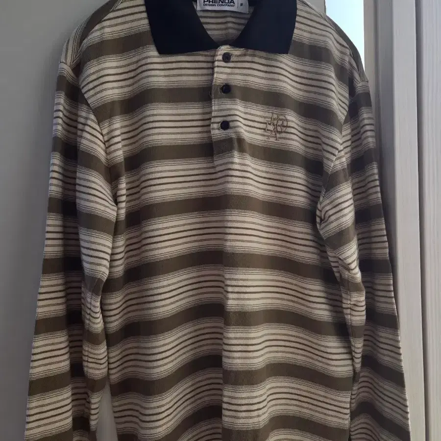 프렌다 STRIPE RUGBY L/S SHIRT BEIGE