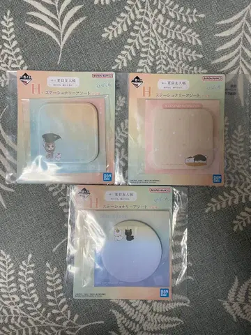 미개봉 새상품 제일복권 나츠메 우인장 H상 문구류 모듬 3종 세트