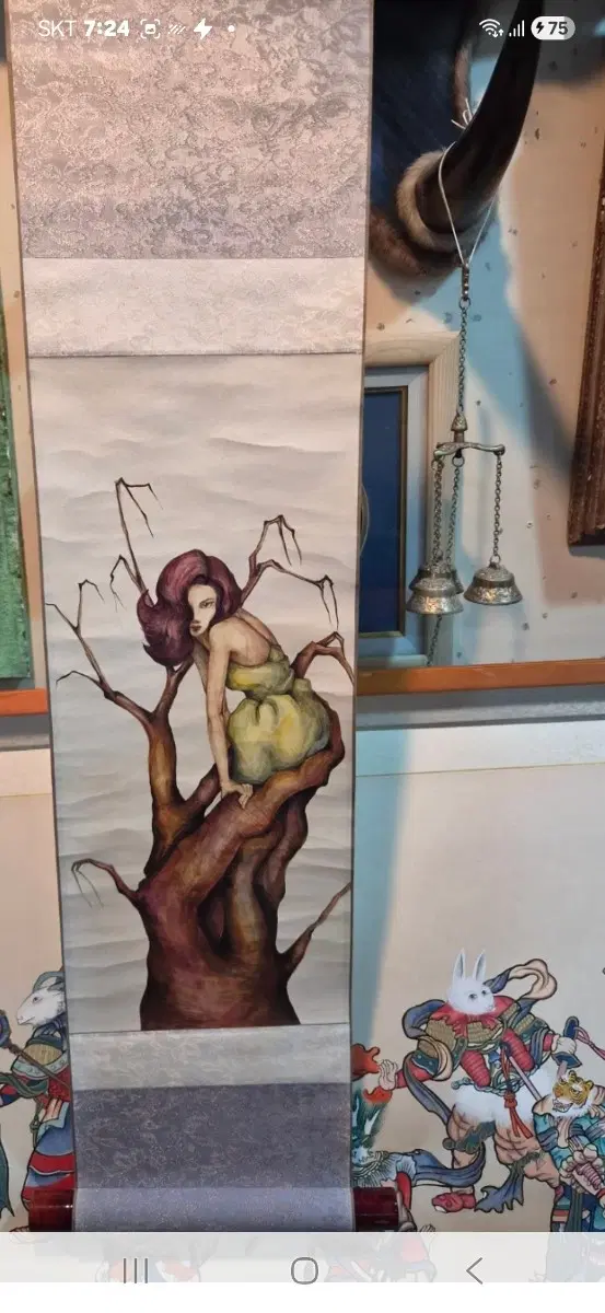 22 89 센치 족자내용물사이즈 민화그림