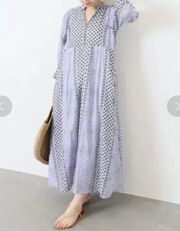 저널 스탠다드 모로칸 프린트 롱 원피스