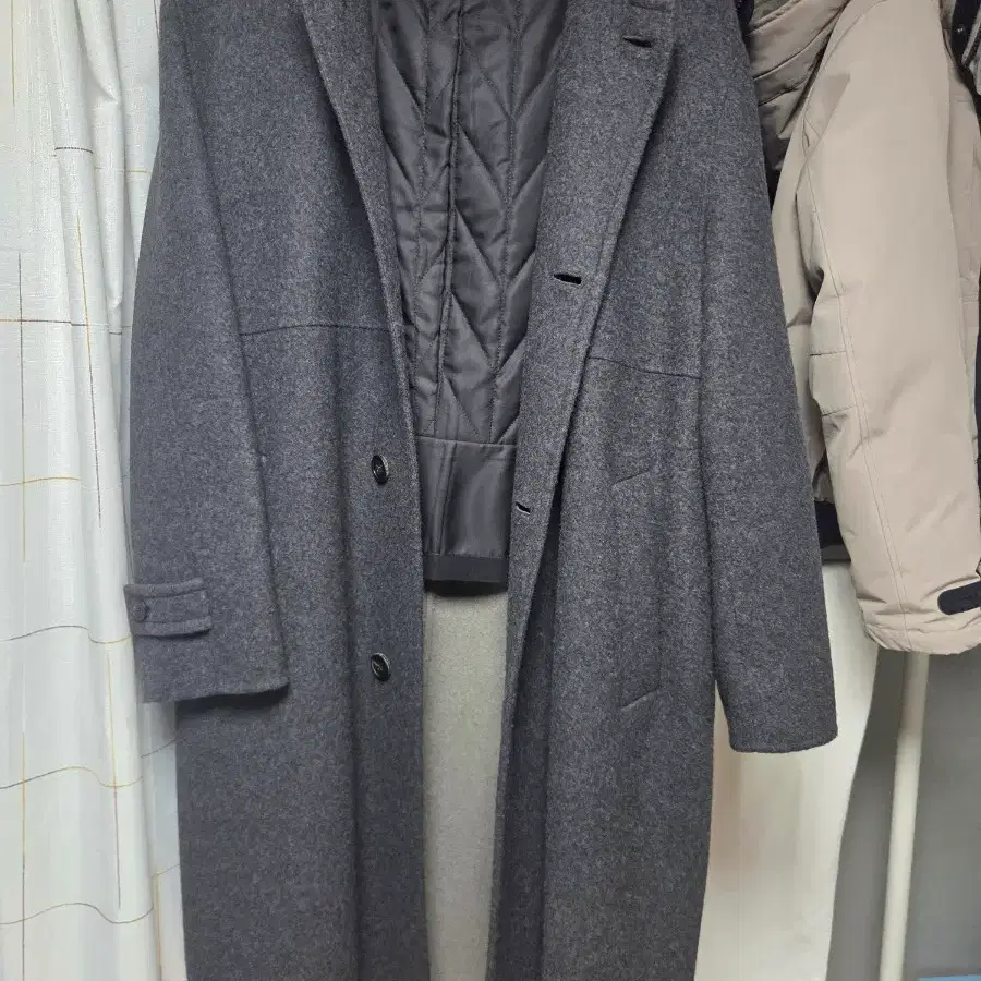 DKNY 후드 코트