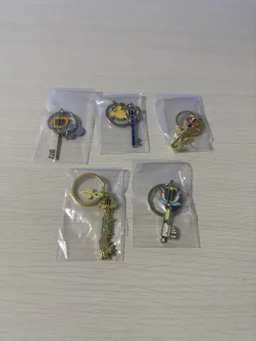 킹덤하츠 키 블레이드 키링 5종 세트