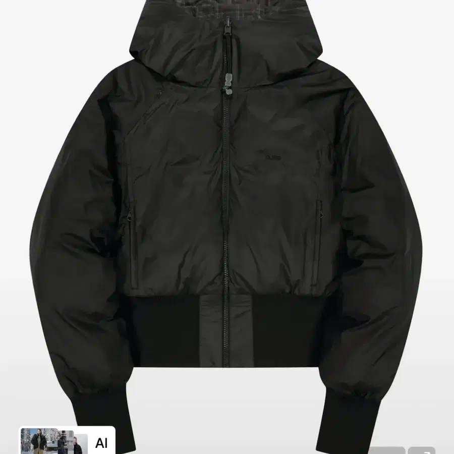 오호스 리버시블 체크 패디드 자켓 블랙 Reversible Check Padded Jacket / Black