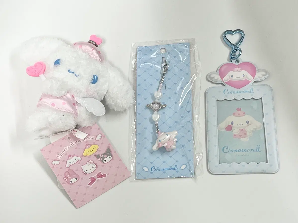 산리오 시나모롤 유메미루 인형 포토홀더 키링