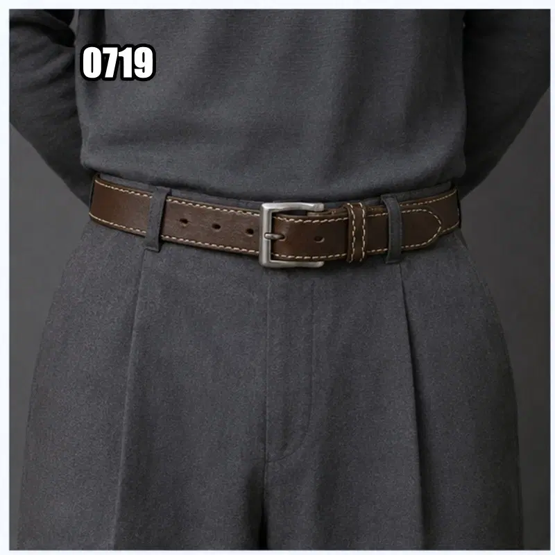 VTG 빈티지 캐주얼 가죽 브라운 벨트
