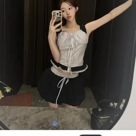 로제드유 스트라이프 펌킨 투피스