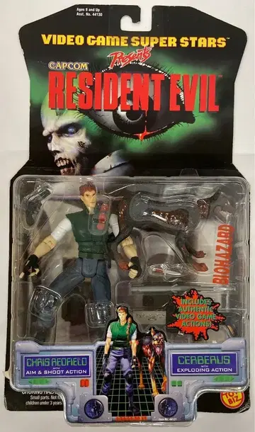 TOYBIZ VIDEO GAME SUPER STARS CHRIS REDFIELD / CERBRUS