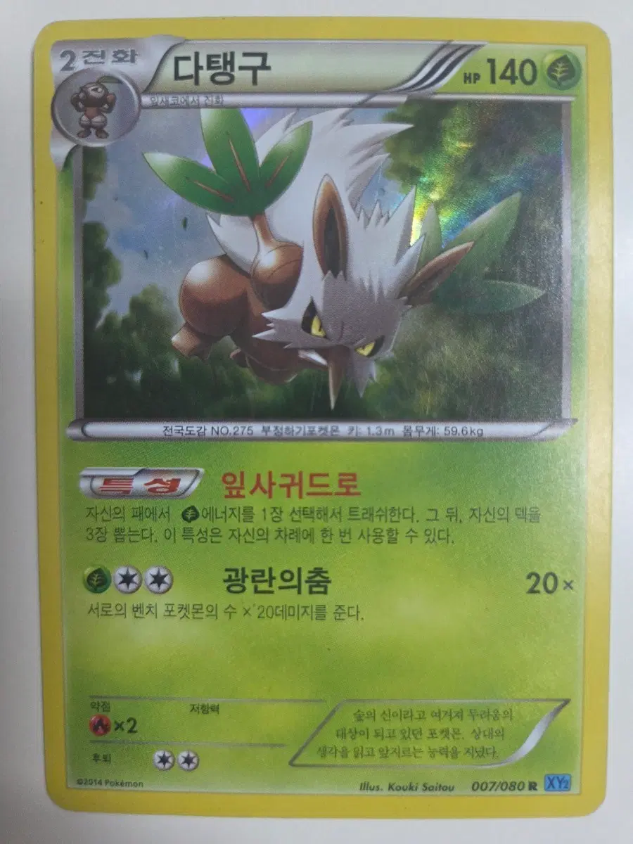 포켓몬 카드 다탱구 007/080 R XY2