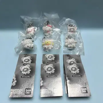 산리오 캐릭터즈 포근포근 스노우 메지루시 액세서리 컴플리트 6종