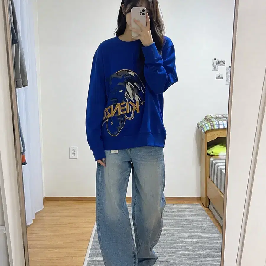 겐조 타이거 맨투맨 블루
