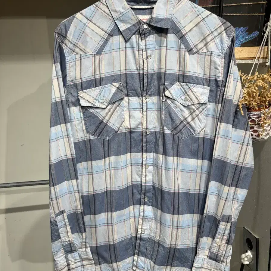 Levis 빈티지 웨스턴 체크 셔츠