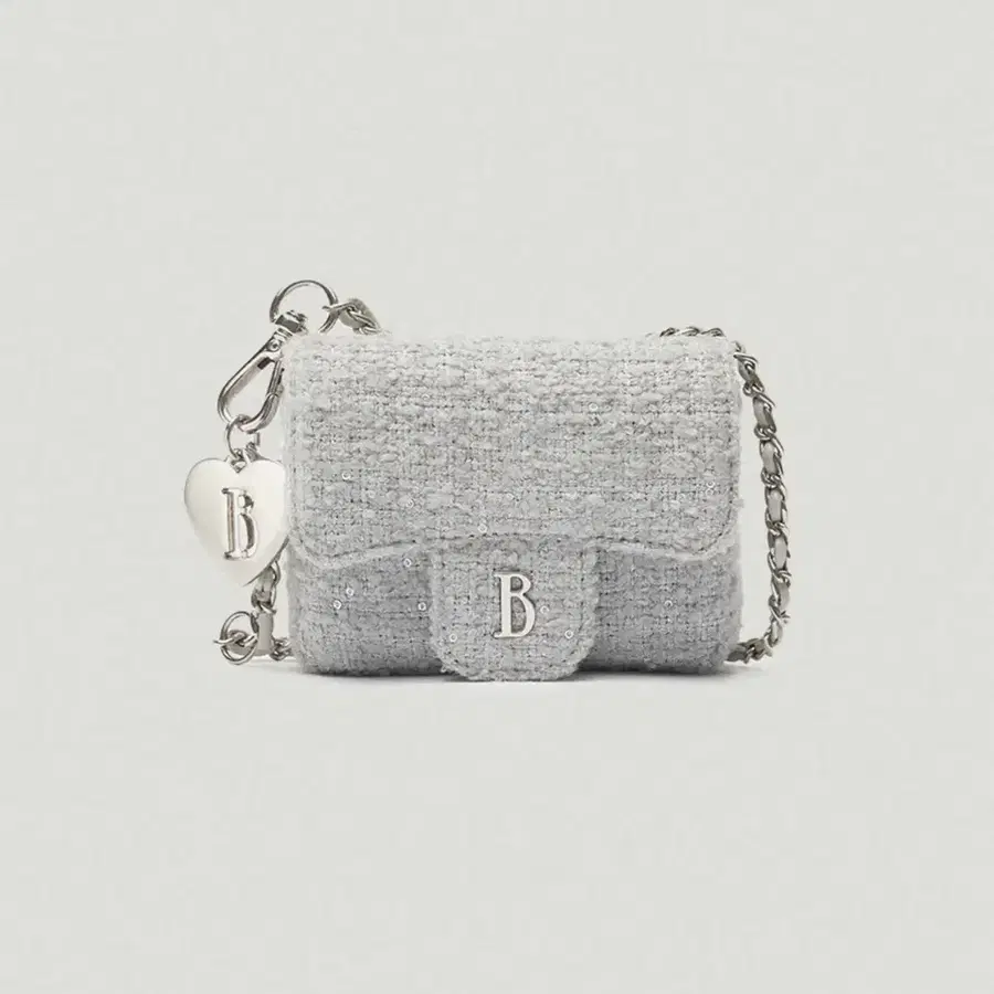 더바넷 트위드 체인 벨트 미니백 민트 tweed chain belt mini bag mint