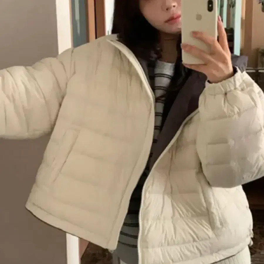 가내스라 리버시블 경량패딩