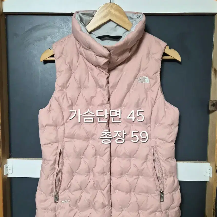 S)노스페이스 핑크 패딩 조끼