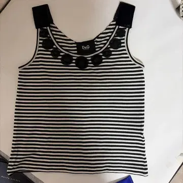 D&G 보더 탱크탑 블랙 화이트