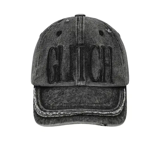 보헤미안서울 GLITCH WASHED DENIM BALL CAP, SNOW GRAY