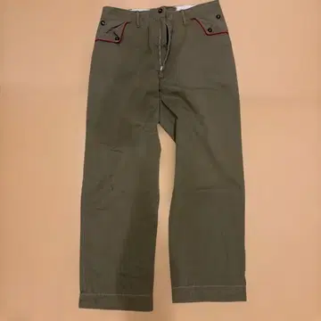 치노 팬츠 카키 레드 파이핑 남성용 빈티지 60's