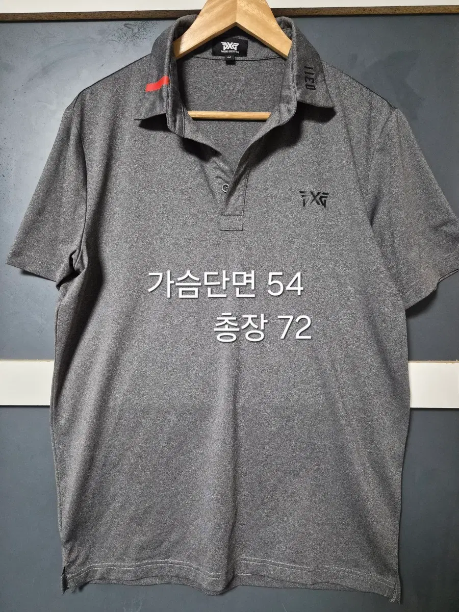 M)PXG 골프웨어 반팔 카라티 그레이