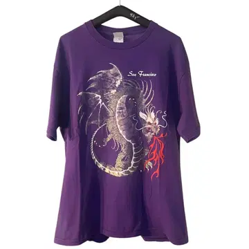 인기 00s dragon print Tee