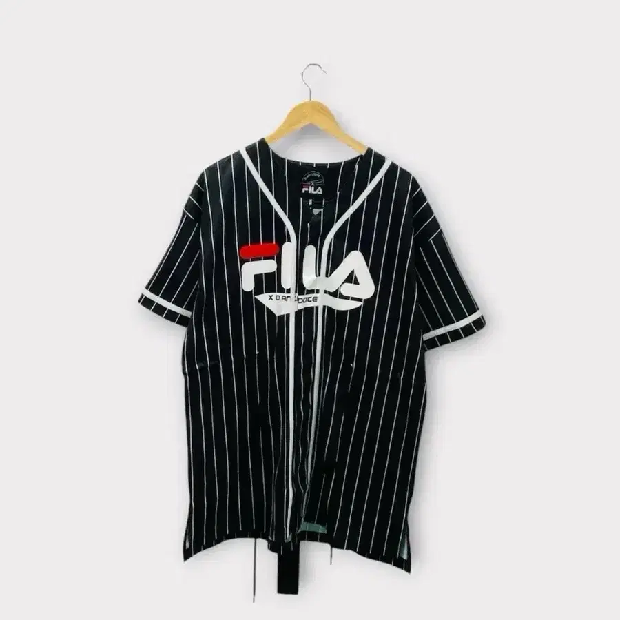 휠라 블랙 스트라이프 베이스볼 유니폼 S-XL