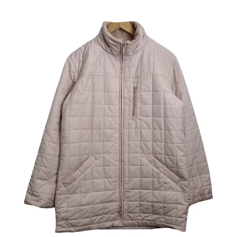 UNIQLO 유니클로 라이트 핑크 퀄팅 하프 패딩 [XL] 폴리에스터 100%